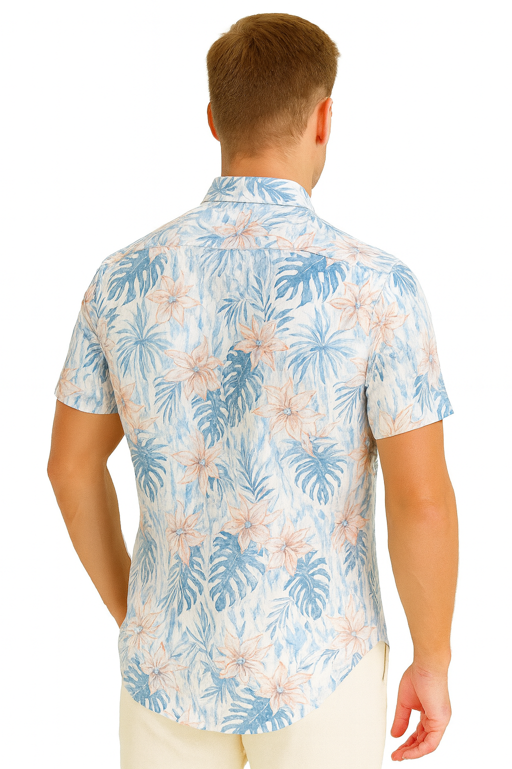 Coastal Breeze Cotton Gauze Shirt- MCS3696 - Casual Tropical Wear