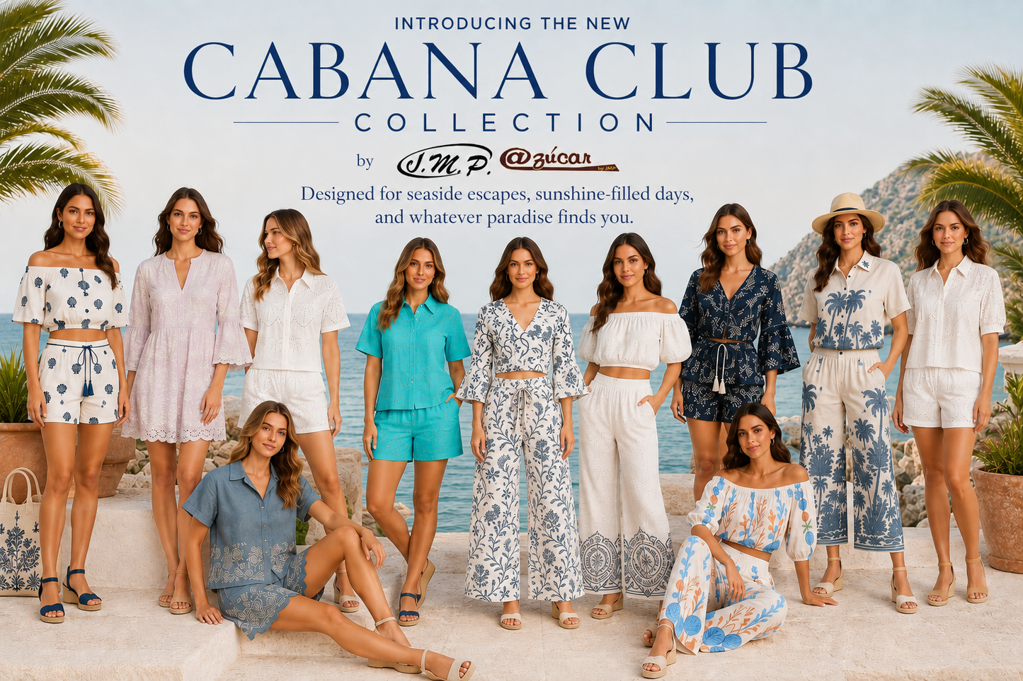 Cabana Club Printed Wide-Leg Pants – Women’s Resort Pants - LCP3973