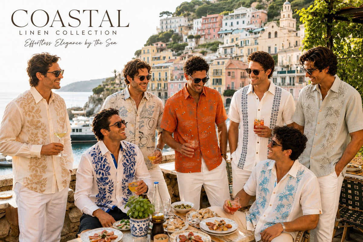 Bohio Men’s Nautical Linen Shirt – Coastal Linen Collection - MLSP3920