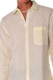 Bohio Mens Classic Soft Linen Long Sleeve Roll- up Shirt - In (8) Colors - MLS1358