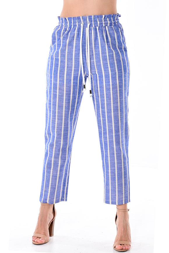 AZUCAR LADIES STRIPED PANTS - LCP1366 - Casual Tropical Wear