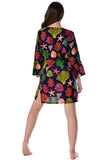 Azucar Ladies Cotton Short Tunic Beach w/Sea Shell Print 3/4 Flair Sleeve -LCT1761 - Casual Tropical Wear