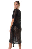 Azucar Ladies Beach Coverup with Tassels and Kitted Design  - LKT1392 - Casual Tropical Wear