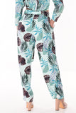 AZUCAR LADIES PRINTED LONG PANTS WITH LINING - back view LPP1705
