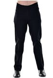 Bohio Mens Cotton Spandex Summer Casual Beach Dress Pant - Flat Front - in (4) Colors - MCSP486 BLACK 