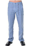 Bohio Mens Casual Summer Linen Drawstring Pants - MLP19 gray 