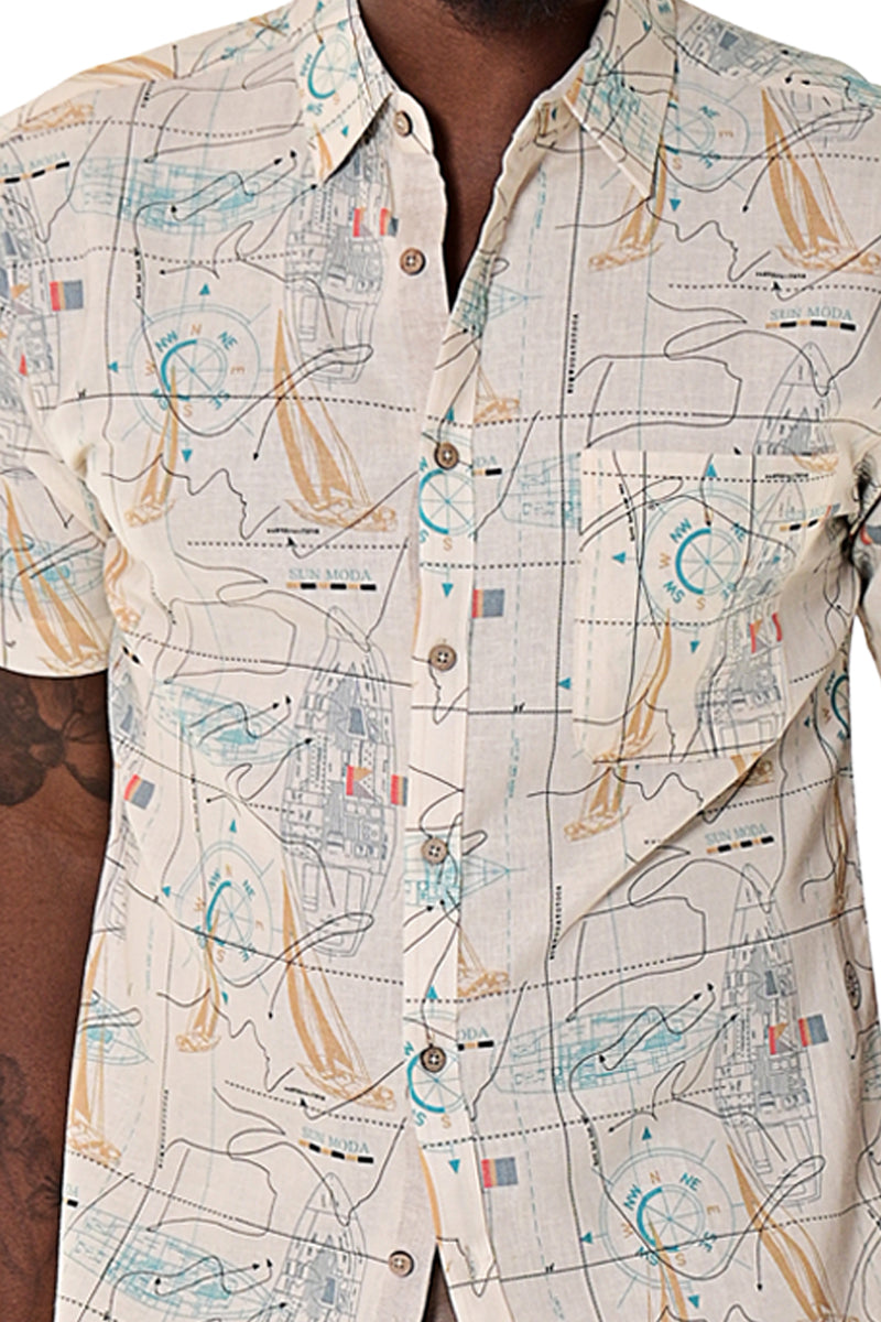Lymio Casual Shirt for Men|| Shirt for Men|| Men Stylish Shirt || Men  Printed Shirt (Squre)