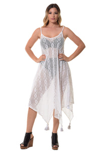 Azucar Ladies Beach Cover up Dress with Patterned Design - In (2) Colors - LKT1301 - Casual Tropical Wear