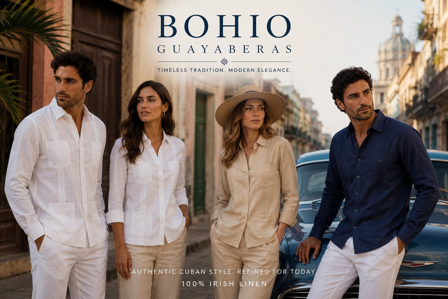 BOHIO & AZUCAR Guayabera Collection – Luxury Cuban Linen Resort Wear for Men & Women