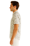 Silver Palm Cotton Gauze Shirt | Men’s Tropical Resort Wear - MCS3703