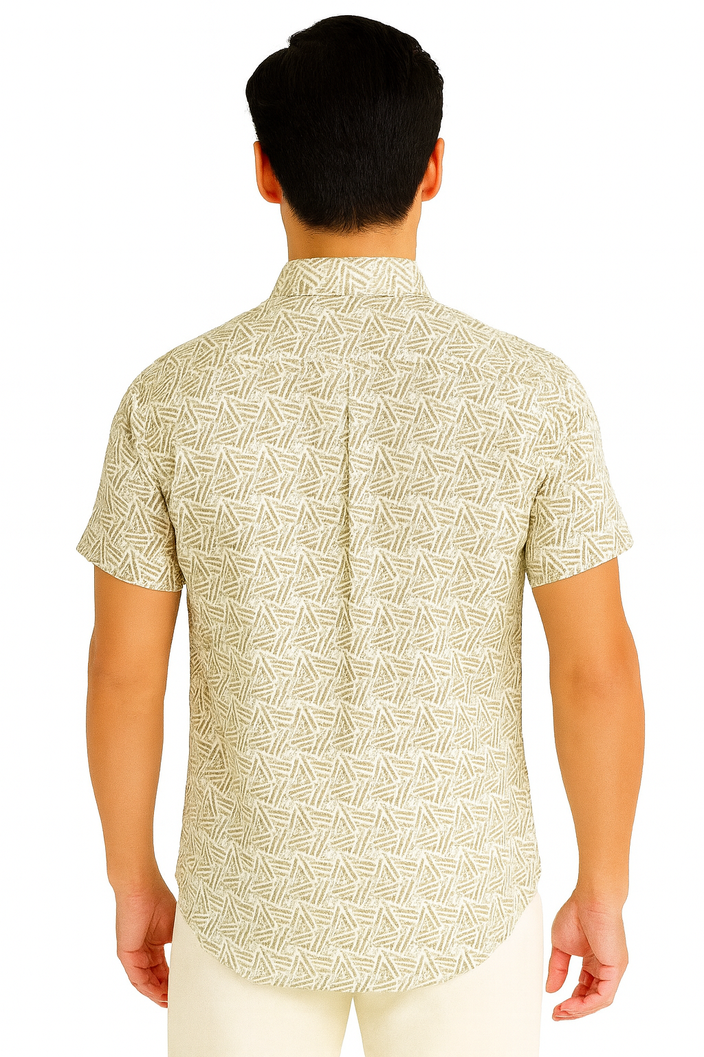 Sahara Geo Cotton Gauze Shirt - MCS3702 - Casual Tropical Wear