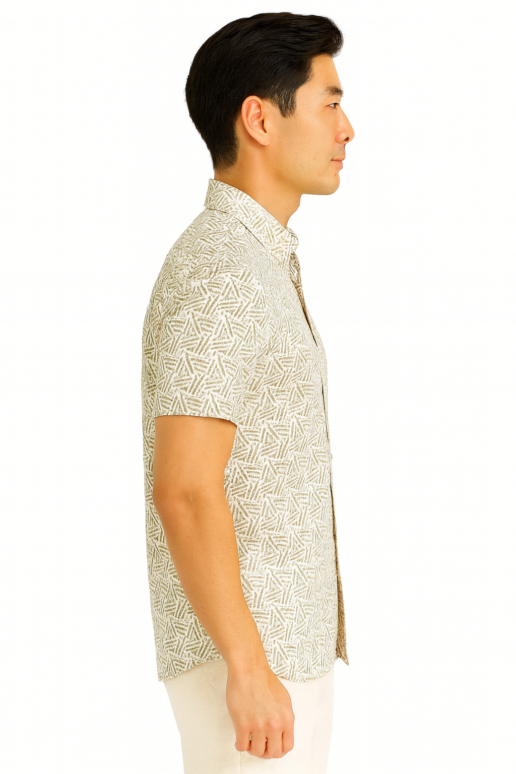 Sahara Geo Cotton Gauze Shirt - MCS3702 - Casual Tropical Wear