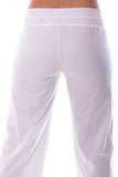 White Smocked Waist Wide-Leg Pants – Lightweight Summer Essential - LRPP1565