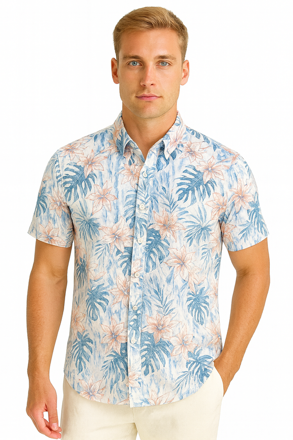 Coastal Breeze Cotton Gauze Shirt- MCS3696