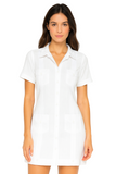 Ladies 100% Soft Linen Traditional (4) Pocket Guayabera Dress in (5) Colors - LLGD3010