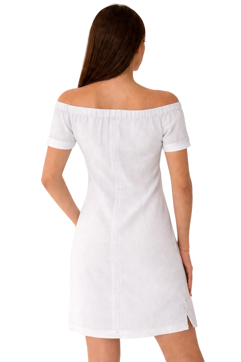 Ladies 100% Soft Linen Traditional (4) Pocket Guayabera Dress in (5) C Casual Tropical Wear Ladies 100% Soft Linen Traditional (4) Pocket Guayabera Dress in (5) C Casual Tropical Wear