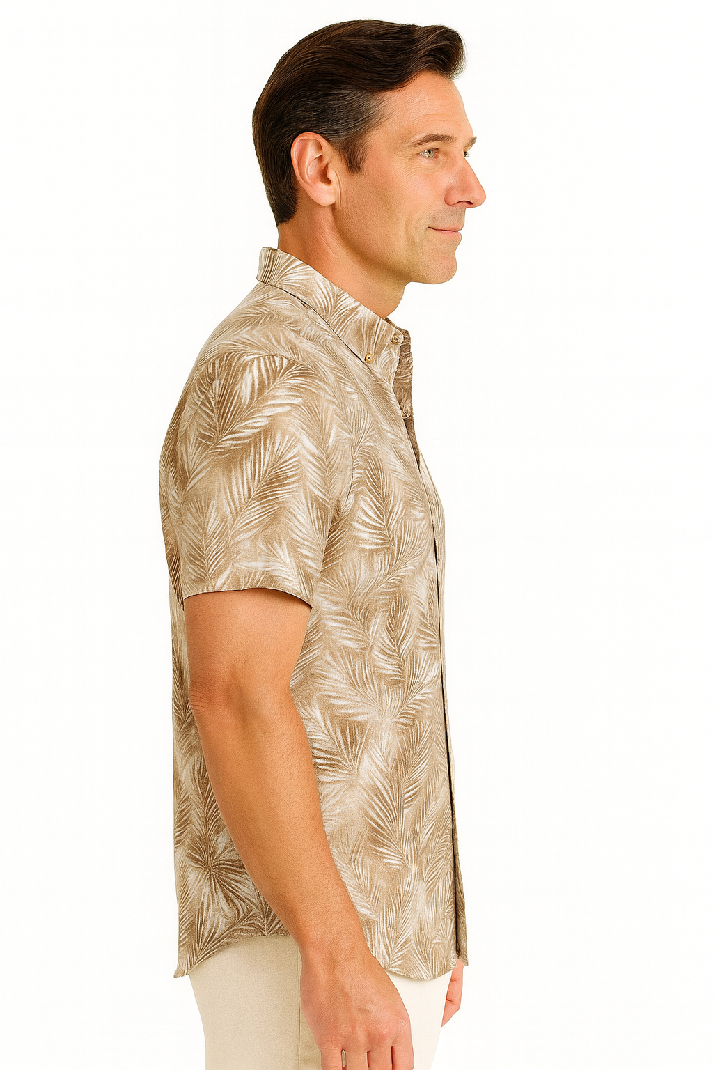 Desert Palms Cotton Gauze Shirt - MCS3704 - Casual Tropical Wear