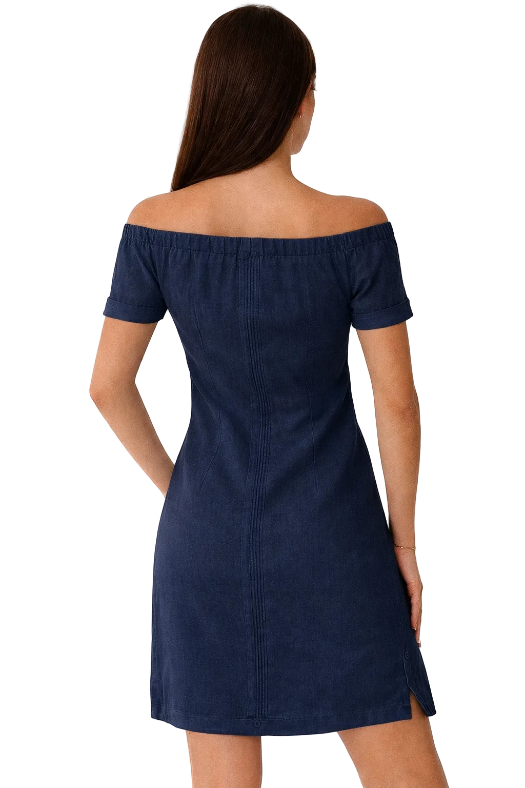 Ladies 100% Soft Linen Traditional (4) Pocket Guayabera Dress in (5) Colors - LLGD3011 - Casual Tropical Wear