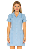 Ladies 100% Soft Linen Traditional (4) Pocket Guayabera Dress in (5) Colors - LLGD3010