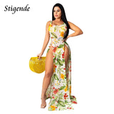 Stigende Women's Palm Leaf Mesh Cover Up Maxi Dress