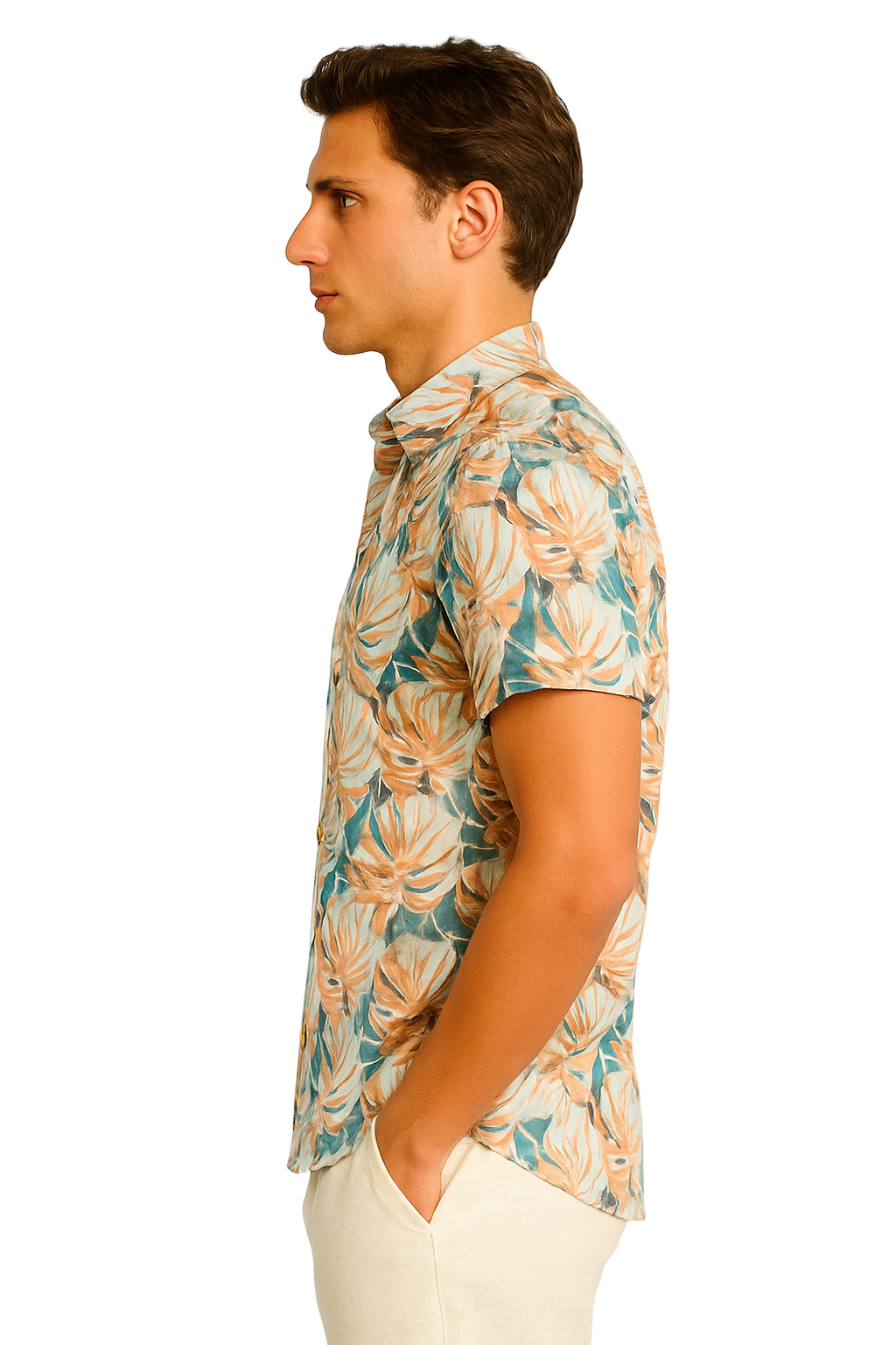 Tropical Escape Cotton-Blend Shirt - MRS3551 - Casual Tropical Wear