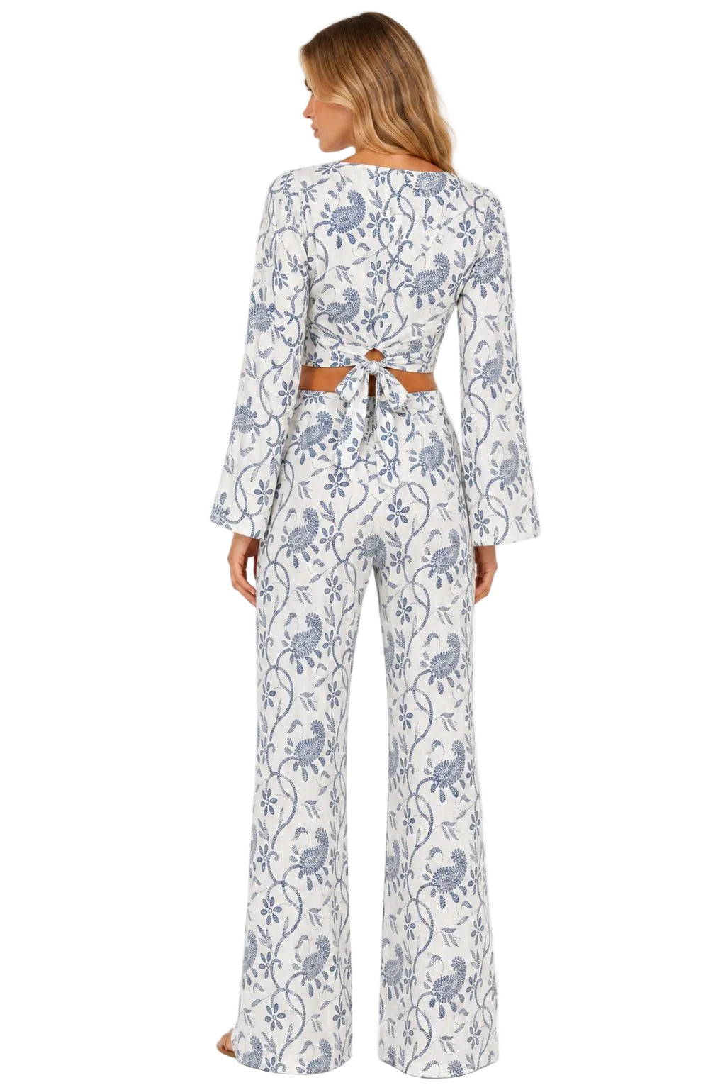 Cabana Club Printed Wide-Leg Pants – Women’s Resort Pants - LCP3973
