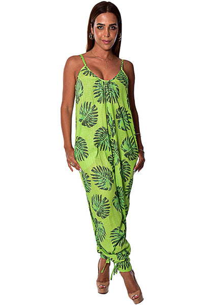 Tropical Printed Strappy Jumpsuit - 3 Colours - Just $4