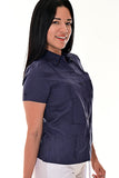 Ladies 100% Soft Linen Traditional (4) Pocket Short Sleeve Guayabera Blouse in (5) Colors - LLGB3008