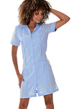 Ladies 100% Soft Linen Traditional (4) Pocket Guayabera Dress in (5) Colors - LLGD3010