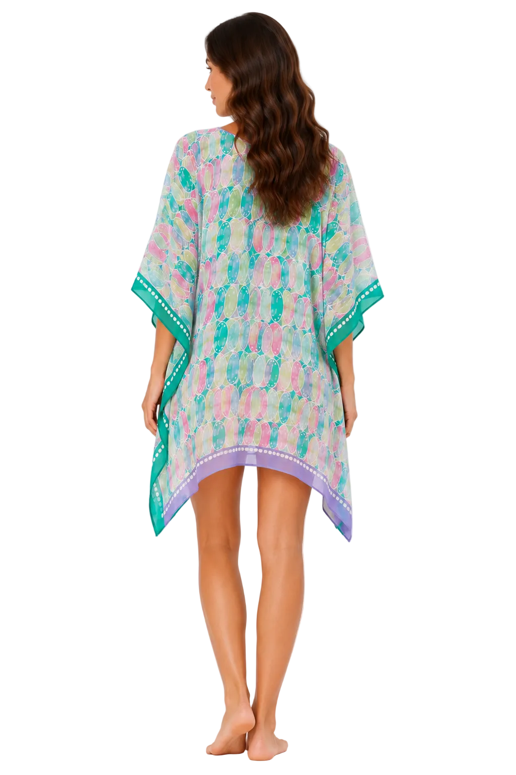 AZUCAR Beach Splash Collection Women's Tropical Bubble Print Cover-Up Dress – Lightweight Resort Swim Cover-Up - LPT4016
