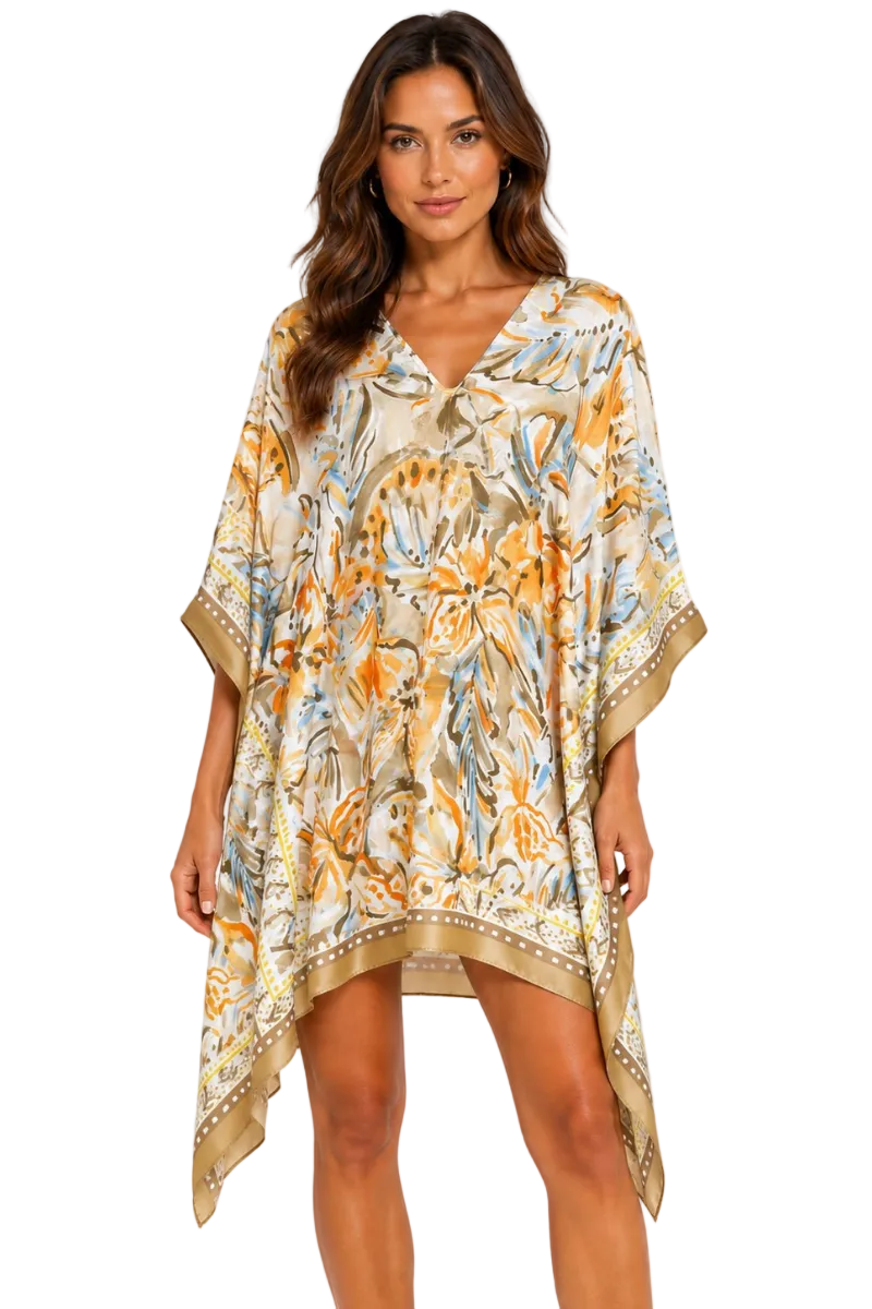 AZUCAR Beach Splash Collection Tropical Floral Resort Cover-Up Dress – Women's Lightweight Beach & Cruise Cover Up - LMT4017