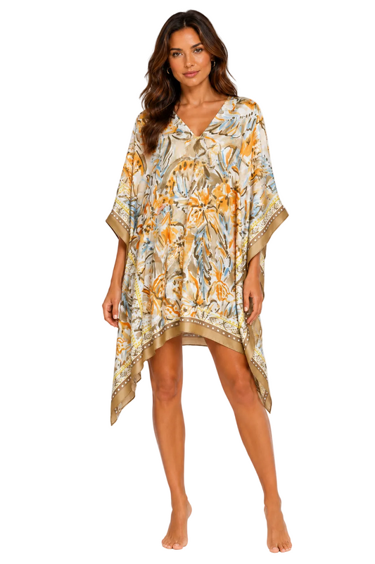AZUCAR Beach Splash Collection Tropical Floral Resort Cover-Up Dress – Women's Lightweight Beach & Cruise Cover Up - LMT4017