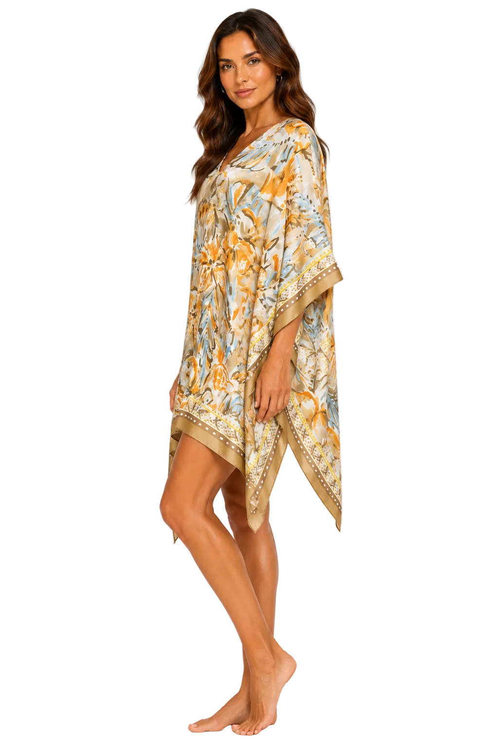 AZUCAR Beach Splash Collection Tropical Floral Resort Cover-Up Dress – Women's Lightweight Beach & Cruise Cover Up - LMT4017