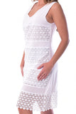 Sleeveless V-neck Dress w/Lace Detail by Azucar - LRPD1580