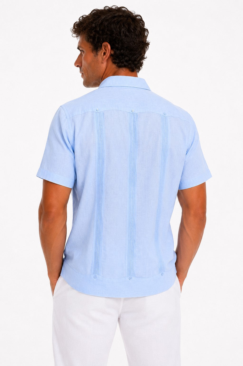 BOHIO Men’s Short Sleeve Irish Linen Guayabera Shirt – Luxury Cuban Resort Shirt