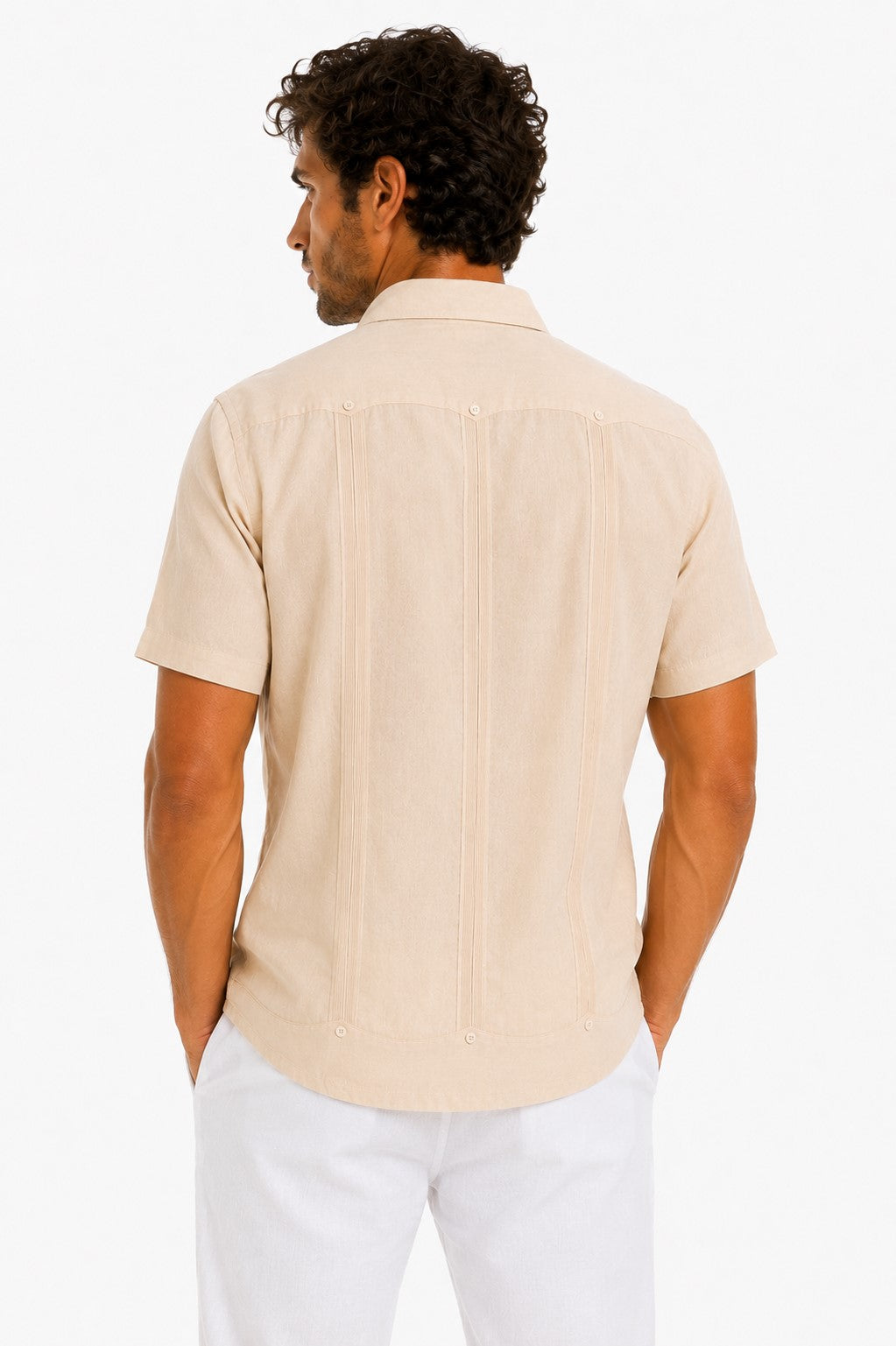 BOHIO Men’s Short Sleeve Irish Linen Guayabera Shirt – Luxury Cuban Resort Shirt