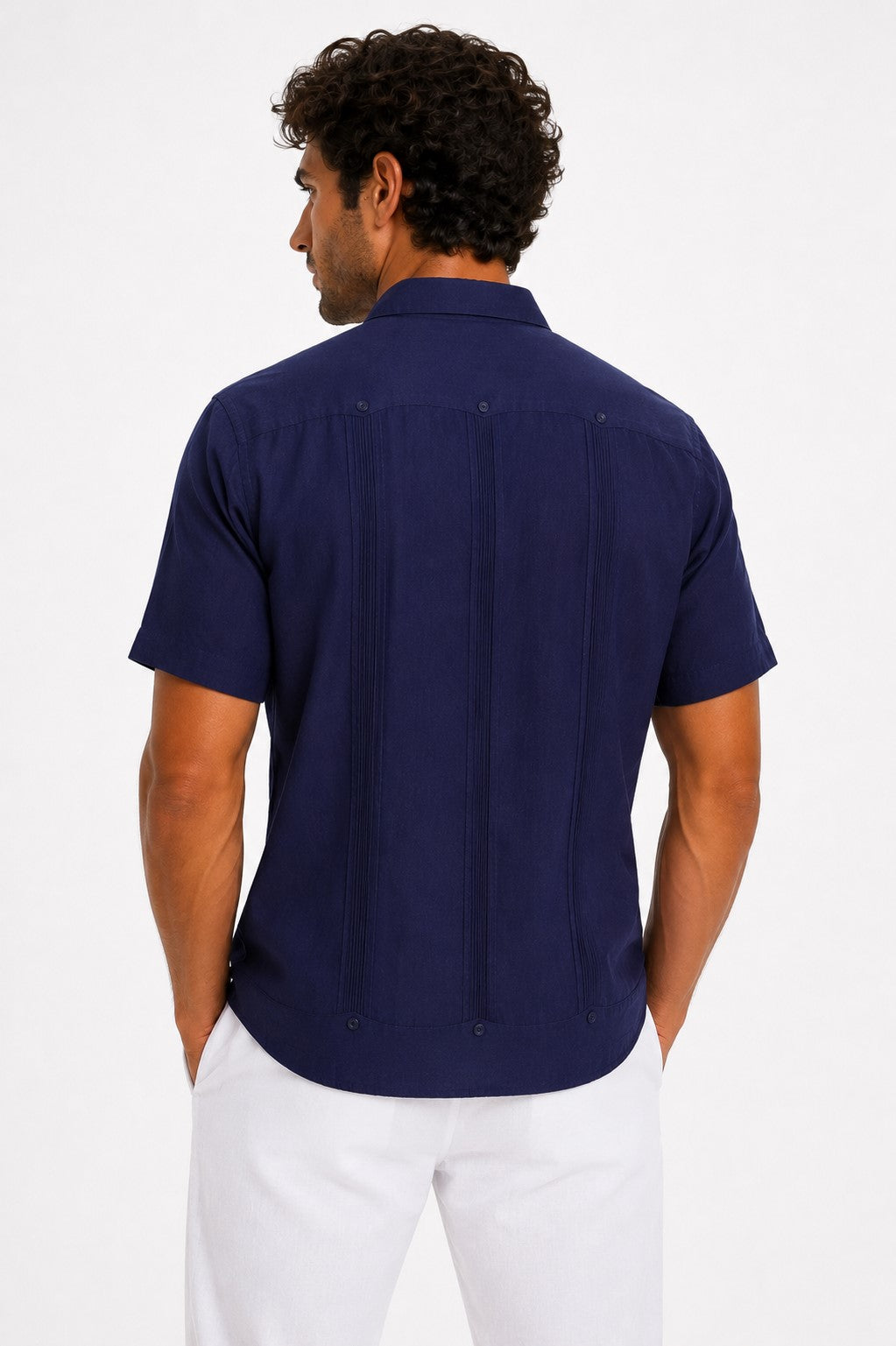 BOHIO Men’s Short Sleeve Irish Linen Guayabera Shirt – Luxury Cuban Resort Shirt