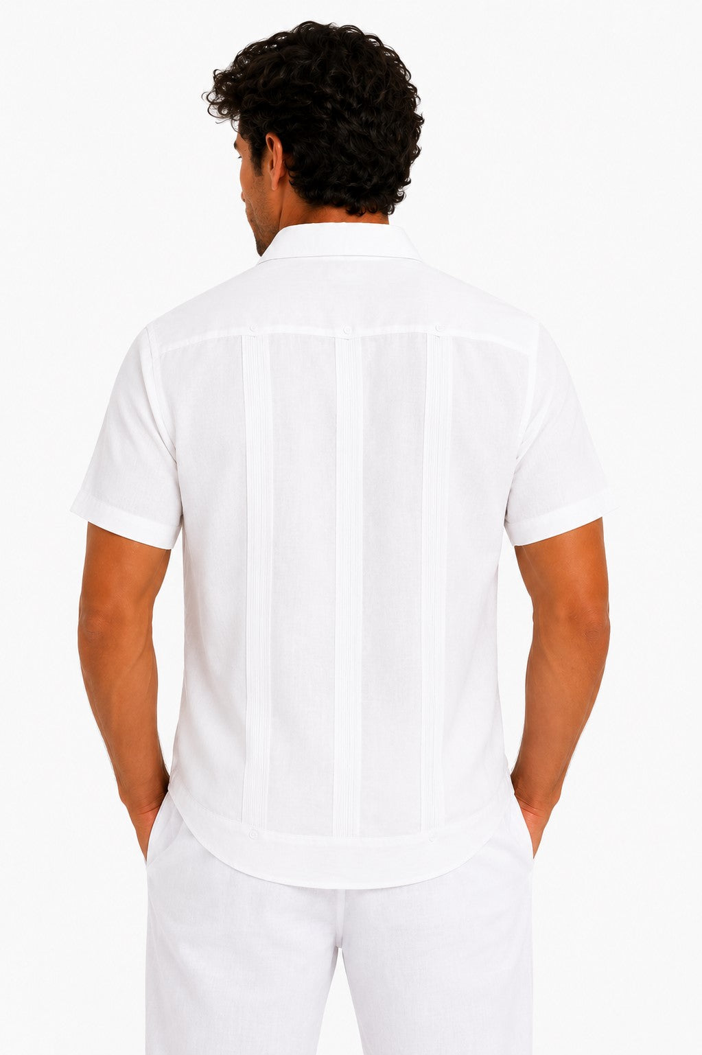 BOHIO Men’s Short Sleeve Irish Linen Guayabera Shirt – Luxury Cuban Resort Shirt