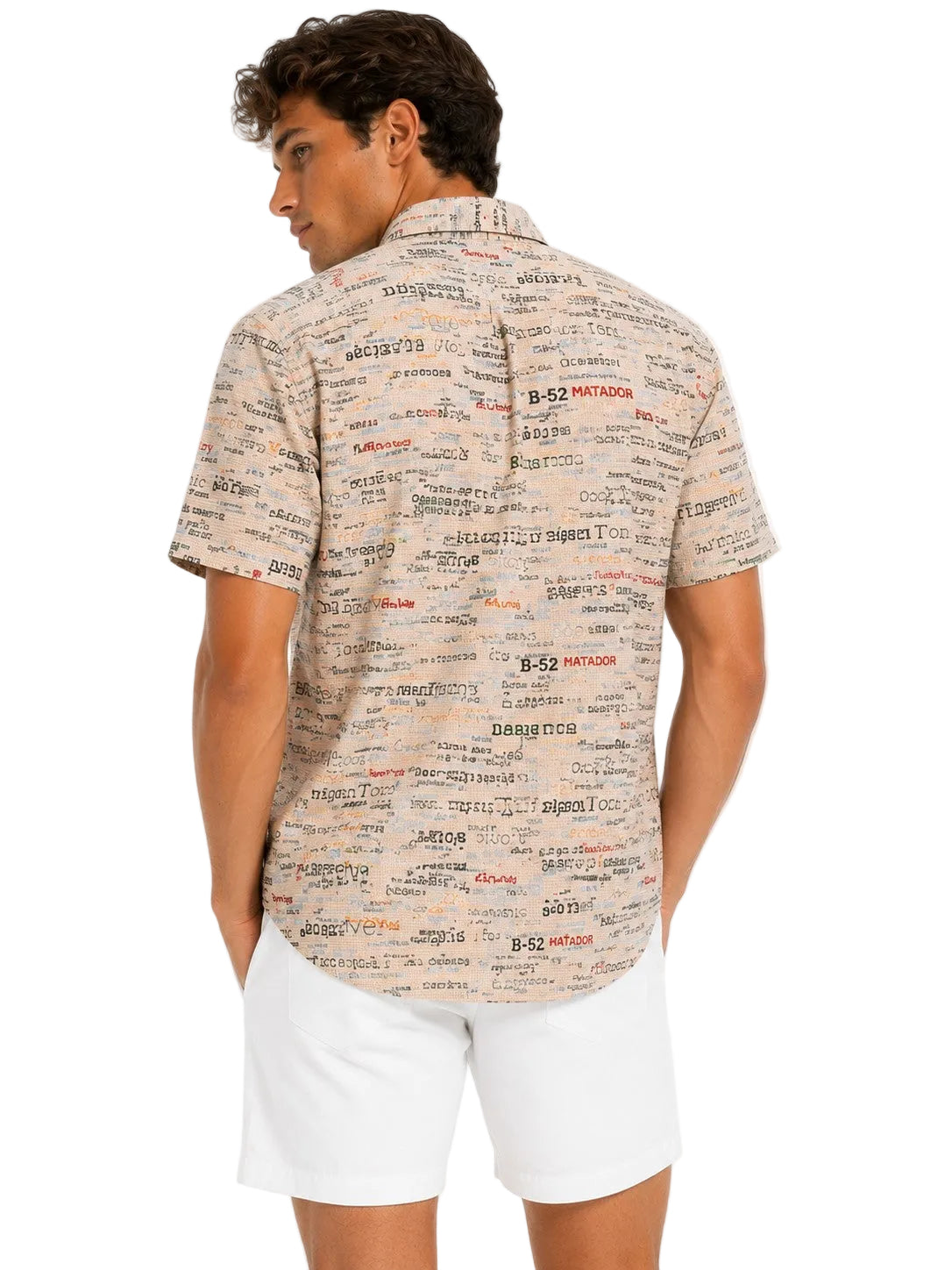 Men’s Cocktail Print Resort Shirt – Tropical Vacation Button Down for Beach, Cruise, Bar & Summer Getaways - MCX1946
