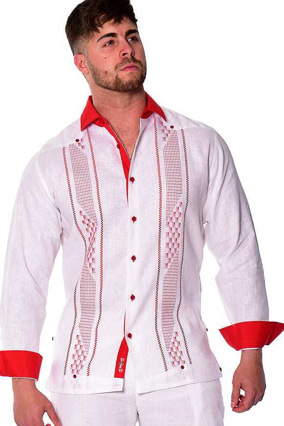 Men's Linen White Guayabera Havana Shirt - Island Importer