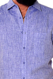 Bohio Men's Classic 100% Linen Short Sleeve Casual Short Sleeve Shirt in (9) Colors - MLS1357