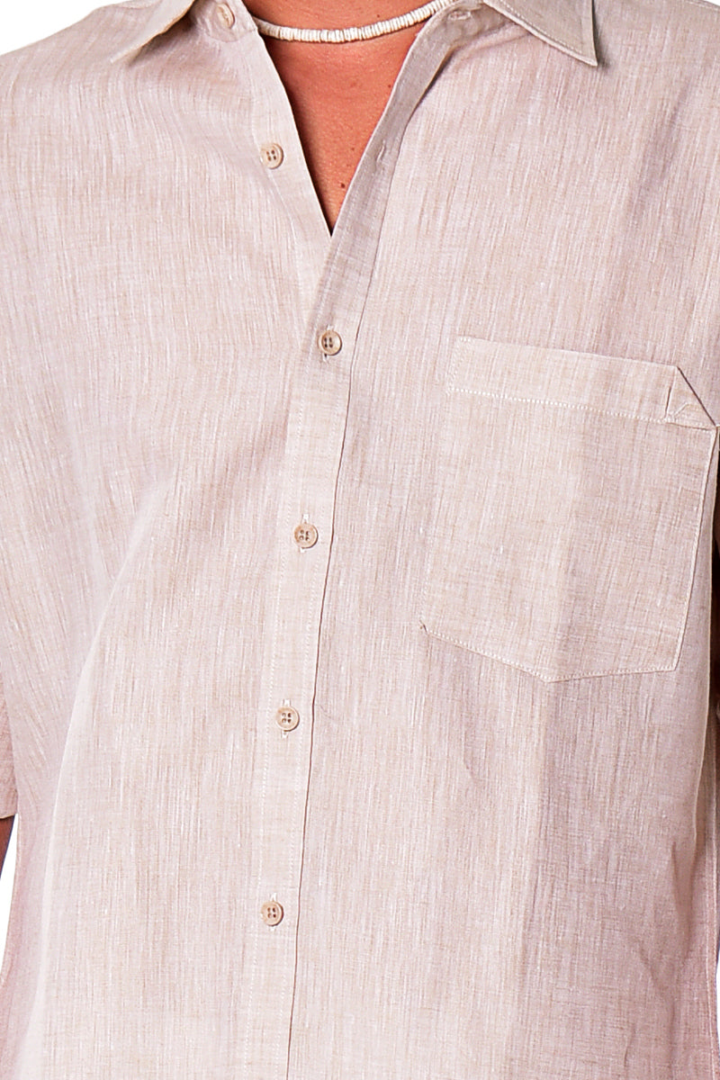 Bohio Mens Classic Soft Linen Long Sleeve Roll- up Shirt - In (5) Colors - MLS1358 - Casual Tropical Wear