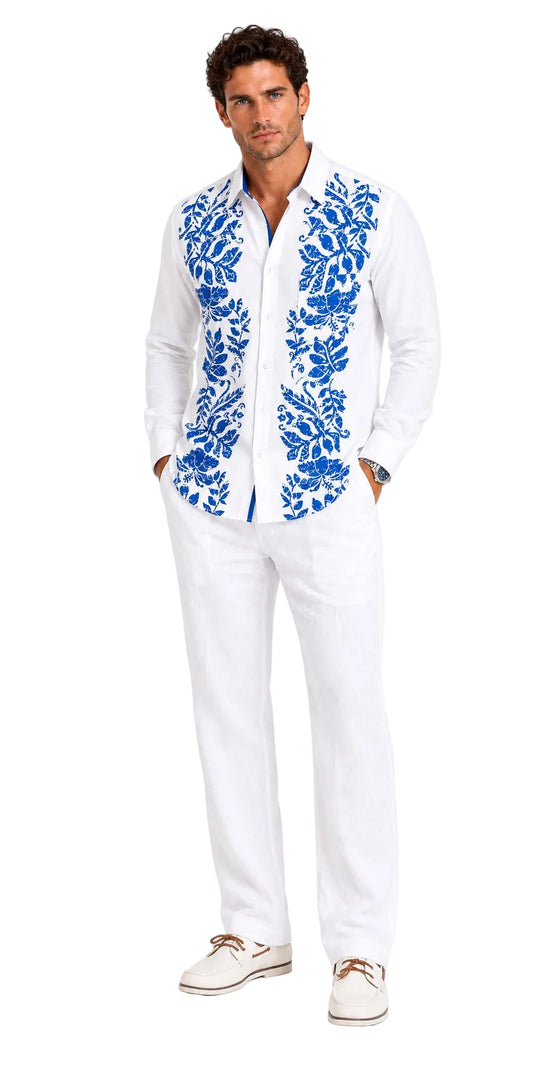 Bohio Men’s Linen Lyocell Shirt – Coastal Linen Collection - MLSP3919