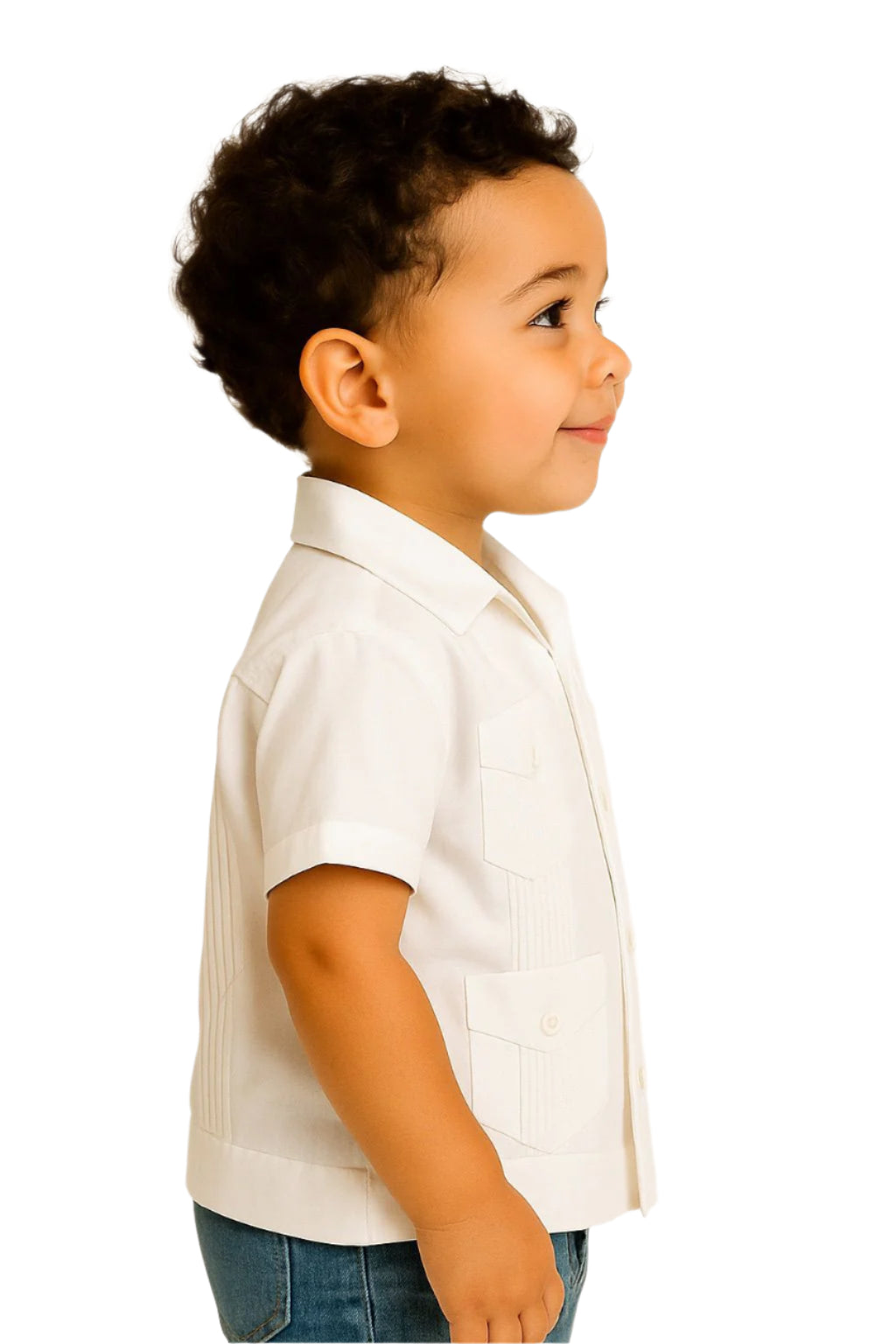 Boys’ Traditional Cotton-Blend Guayabera Shirt (12M–18Y) - BTCG1510 - Casual Tropical Wear