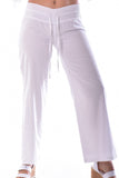 White Smocked Waist Wide-Leg Pants – Lightweight Summer Essential - LRPP1565