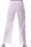 White Smocked Waist Wide-Leg Pants – Lightweight Summer Essential - LRPP1565