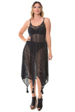 Azucar Ladies Beach Cover up Dress with Patterned Design - In (2) Colors - LKT1301