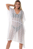 Azucar Ladies Beach Coverup with Tassels and Kitted Design  - LKT1392