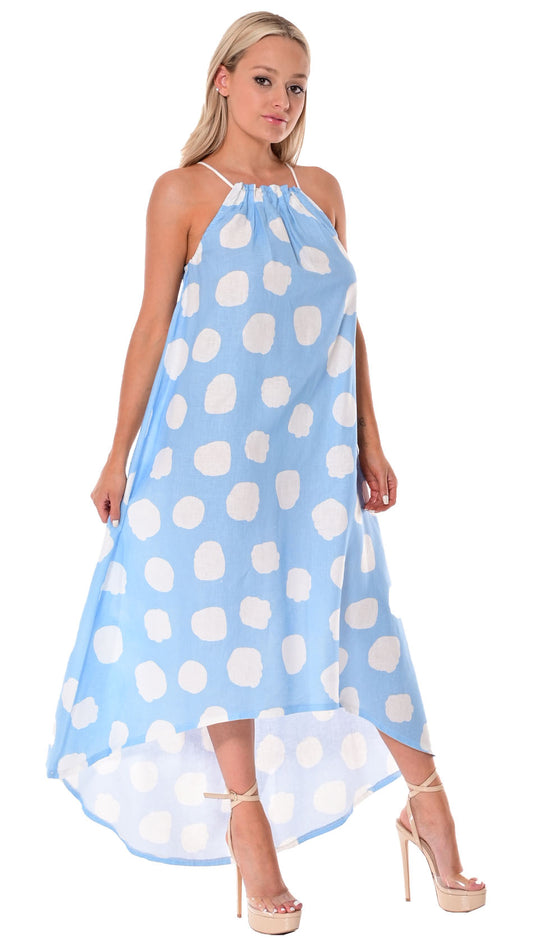 Azucar Ladies 100% Linen Long Dress w/Adjustable Shoulder Straps in (4) Colors - LLWD106 - Casual Tropical Wear