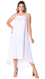 Azucar Ladies 100% Linen Long Dress w/Adjustable Shoulder Straps in (4) Colors - LLWD106 - Casual Tropical Wear